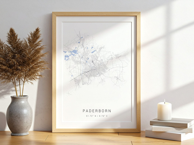 Paderborn Stadtkarte | Druck | Poster