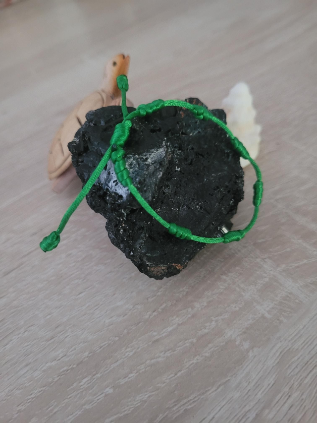 Bracelet 7 noeud vert - chance