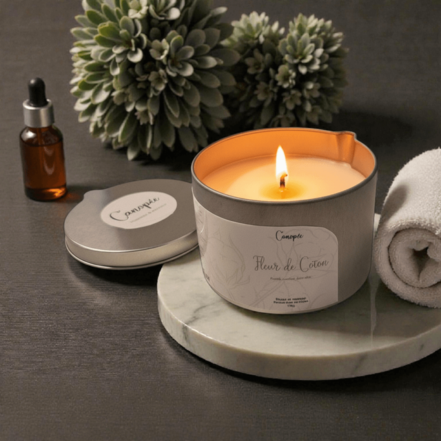 Bougie de Massage Fleur de Coton – 140 g