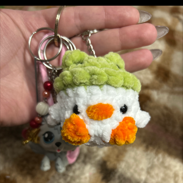 Porte-clés Oie Chapeau Grenouille 