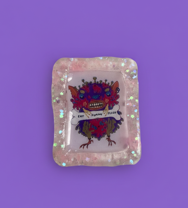 Queer handmade resin magnet 