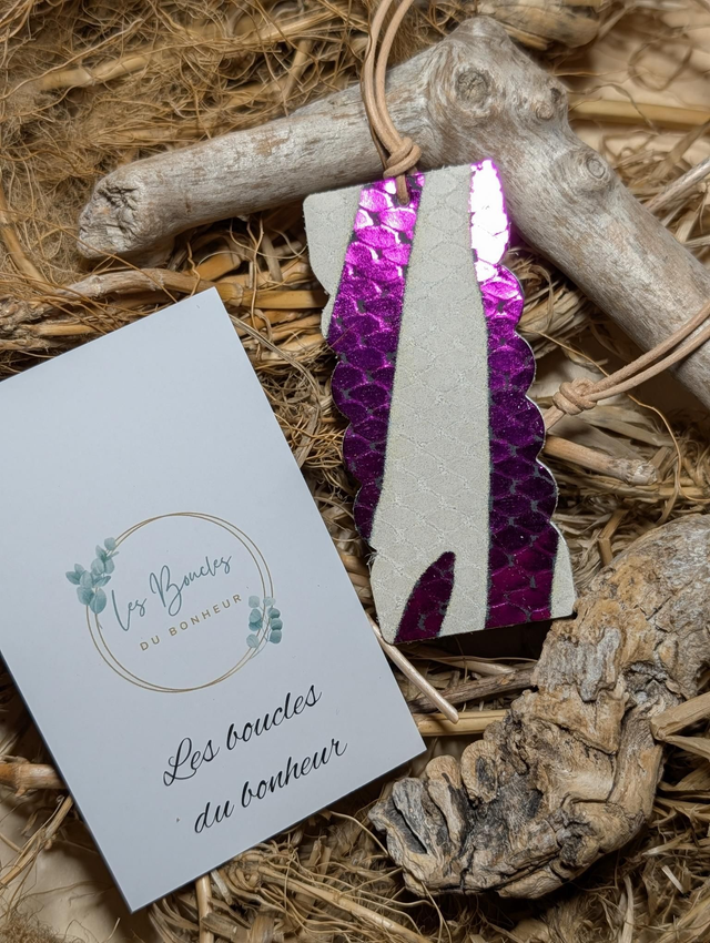 Marque page rose fushia 