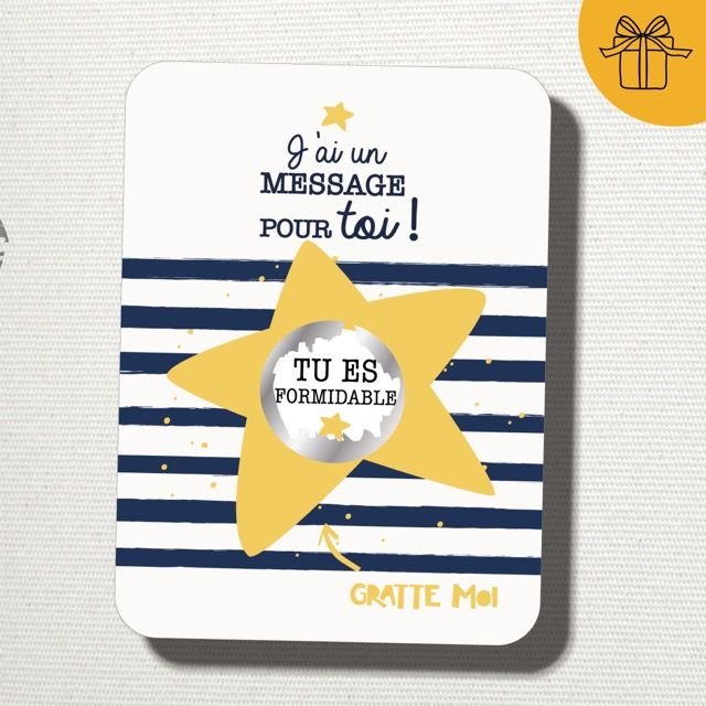Carte à gratter "Tu es formidable"