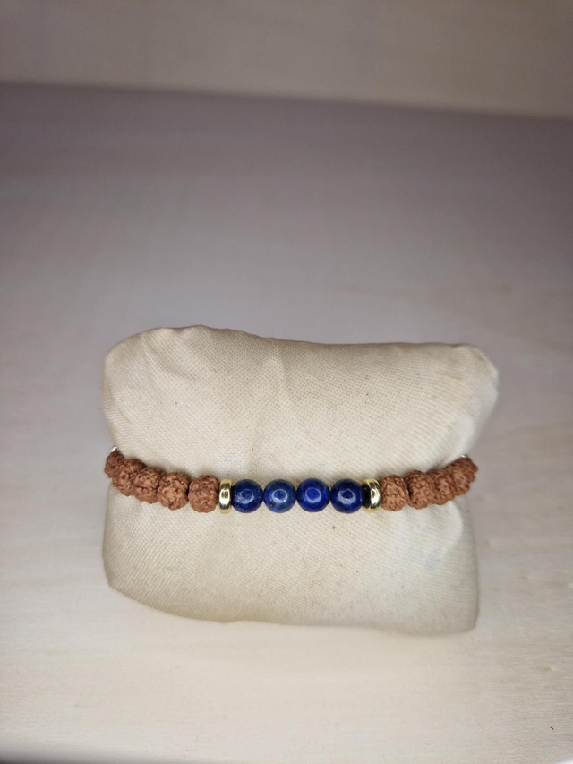 Lapis-Lazuli, graines de Rudraksha / 048
