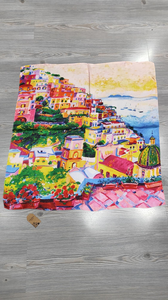 Foulard quadrato Costiera Amalfitana Positano