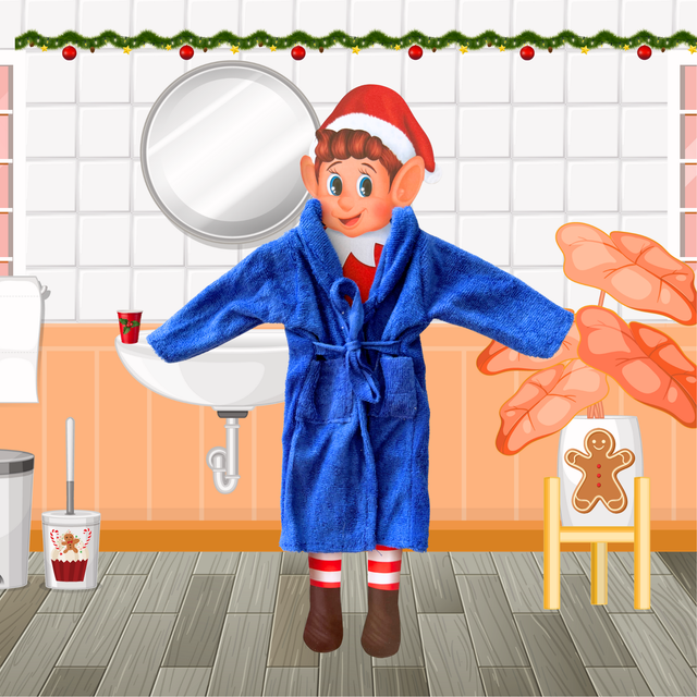 Déguisement lutin farceur " Peignoir bleu "  