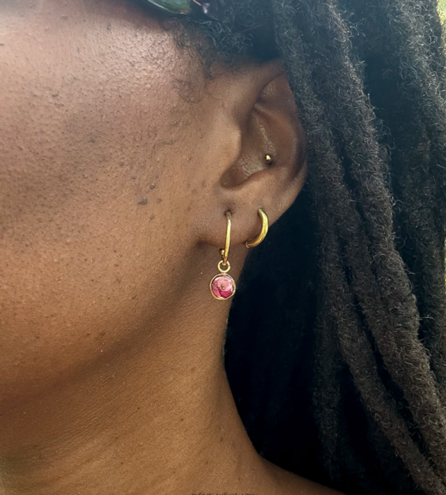 Boucles d'oreilles - Fleurs de bougainvillier