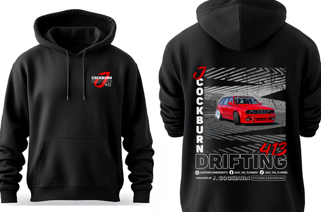 'J COCKBURN DRIFTING' HOODIE - ADULTS