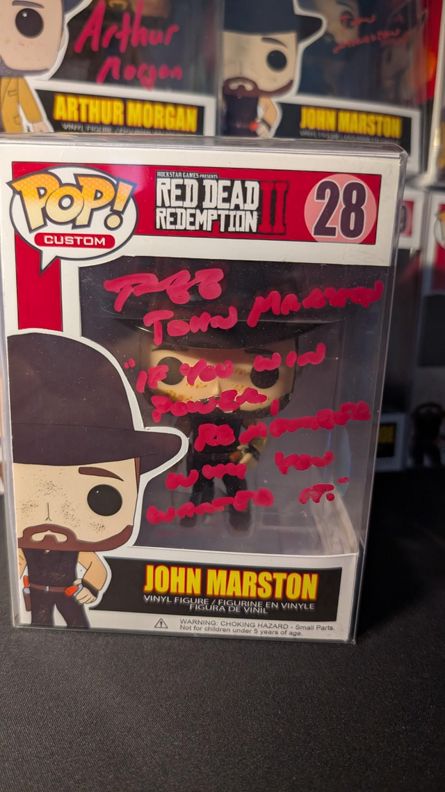 Custom Funko Pop Red Dead Redemption John Marston Signed by Rob Wiethoff with Monopoly Events COA