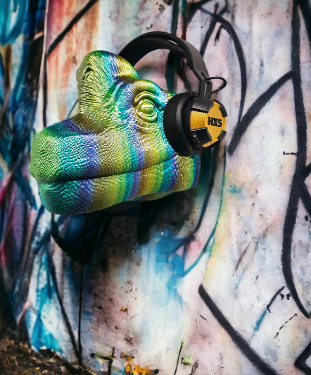 Wall Mounted Brachiosaurus - Headphone and Controller Holders