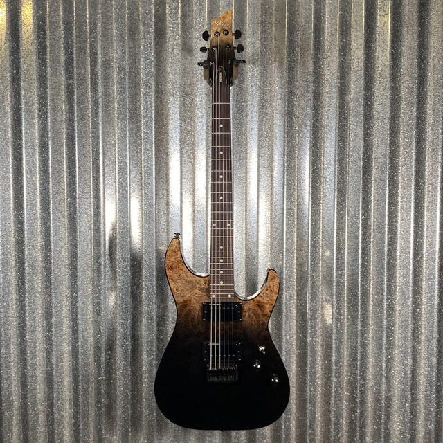 Guitarra Schecter C-1 Standard Black Fade Burst Burl n.° 0152