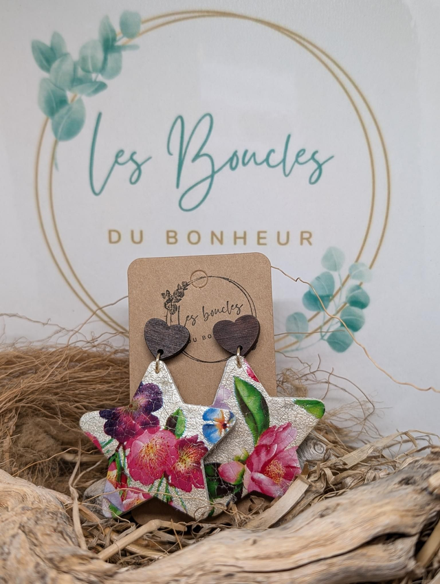 Boucles d&#039;oreilles fleurie Star s108 
