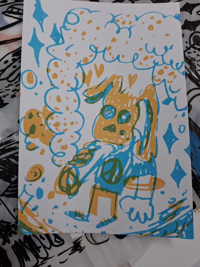 Karte rauchender Hase