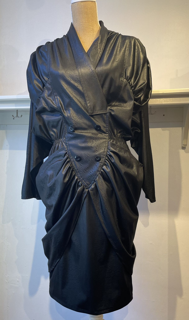 Vintage 80s Bhatti faux leather dress