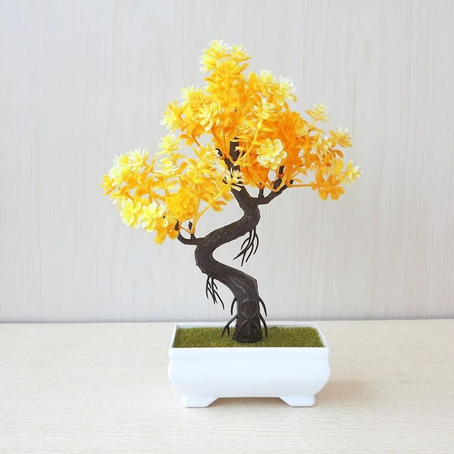 Fake Plant Potted Artificial Plants Decoration Potted Bonsai Small Tree Pot zen Garden Ornaments Table Home Room Decoration