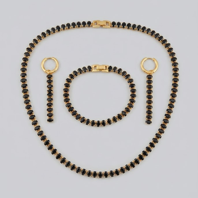 Parure precieuse ovale