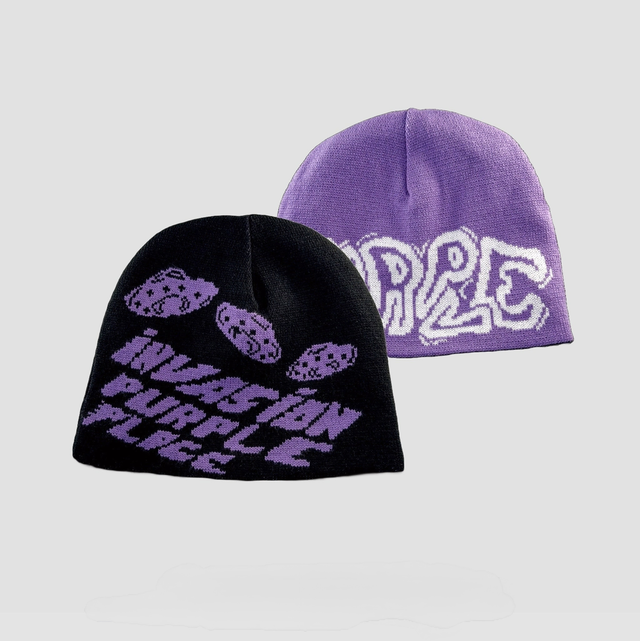 Purple Place Reversible Invasion Beanie