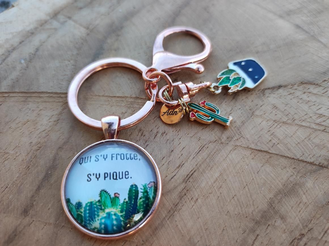 Porte clés &#039;Qui s&#039;y frotte, s&#039;y pique&#039;