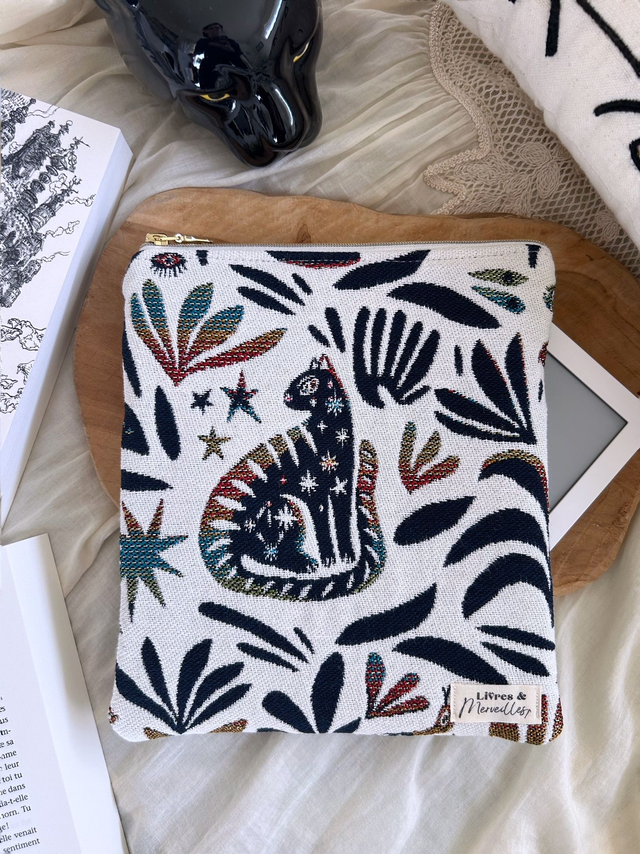 Pochette à liseuse en jacquard Nysa