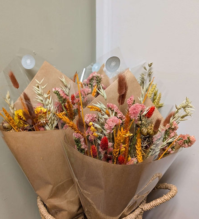 Orange Dried Flower Bouquet