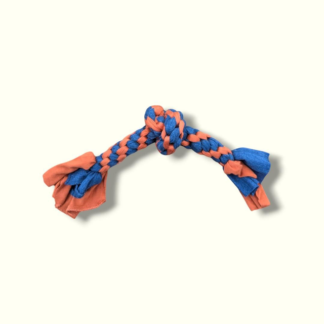 Hand-Braided Tug-of-War Knot Toy