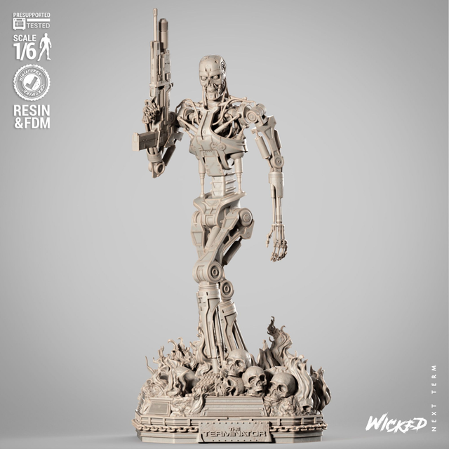 STATUE TERMINATOR 1 T800 série movie