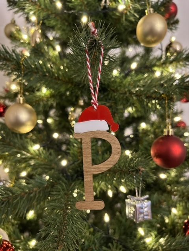 Personalised Wooden Christmas Tree Letter Ornaments