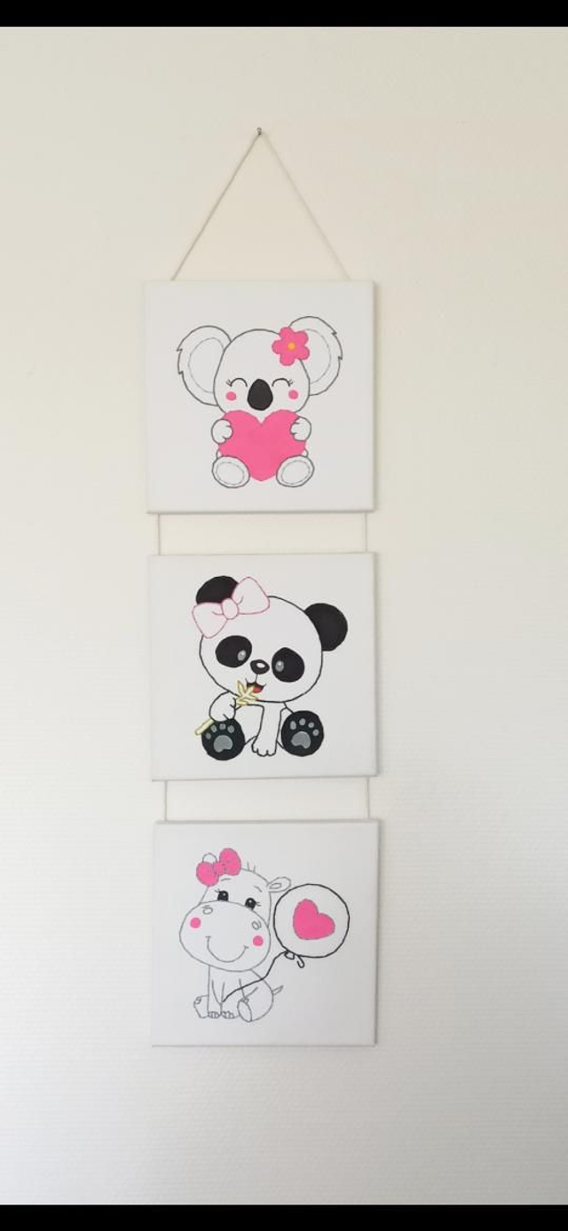 Ensemble de toiles brodées modèle n°2