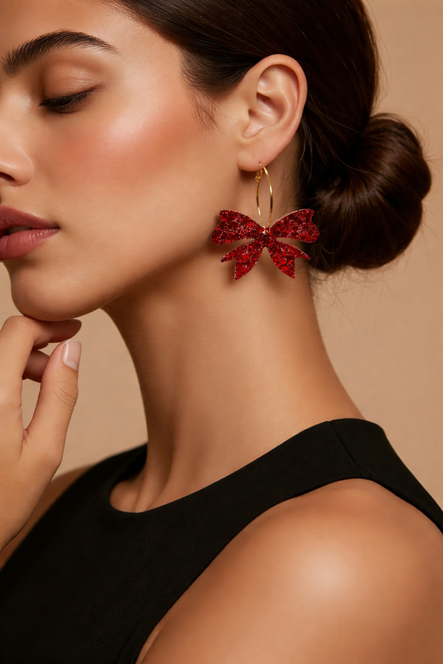 Boucles d'oreilles Nouage - Collection rouge passion