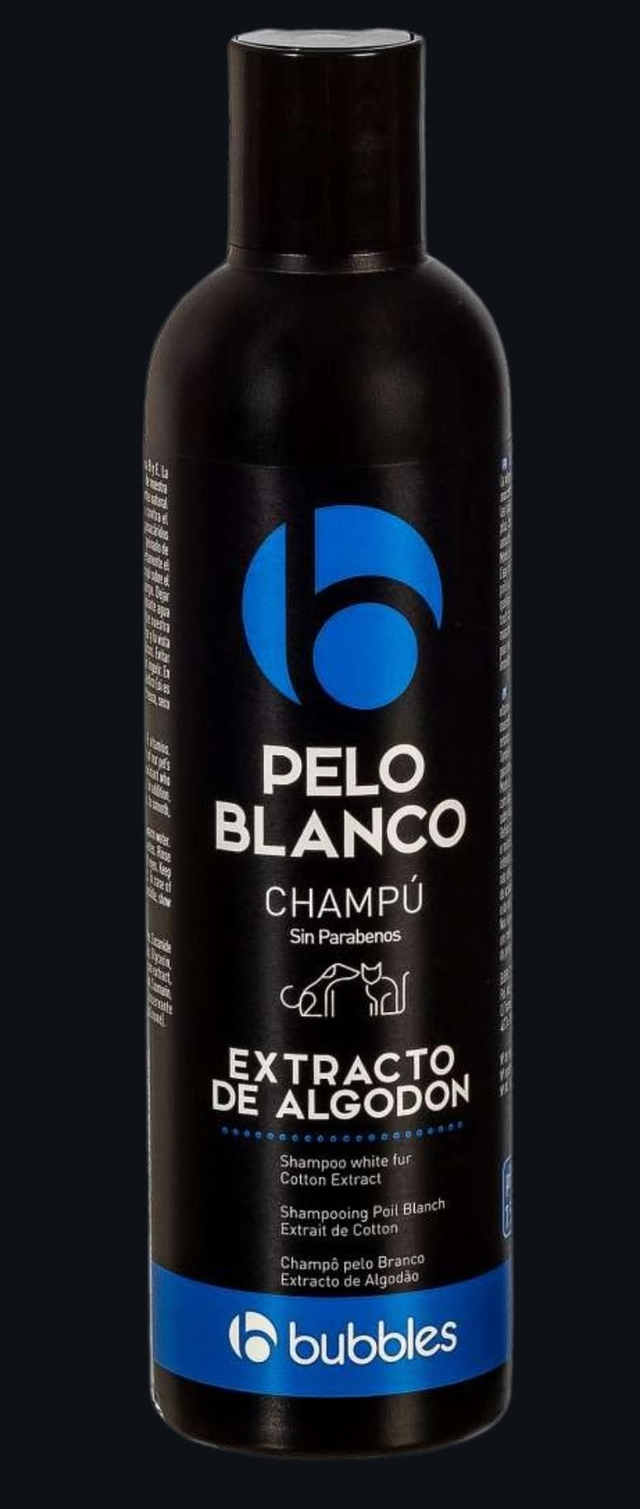 Bubbles® Hundeshampoo "Pelo blanco" mit Baumwoll-Extrakt für weißes Fell 250 ml