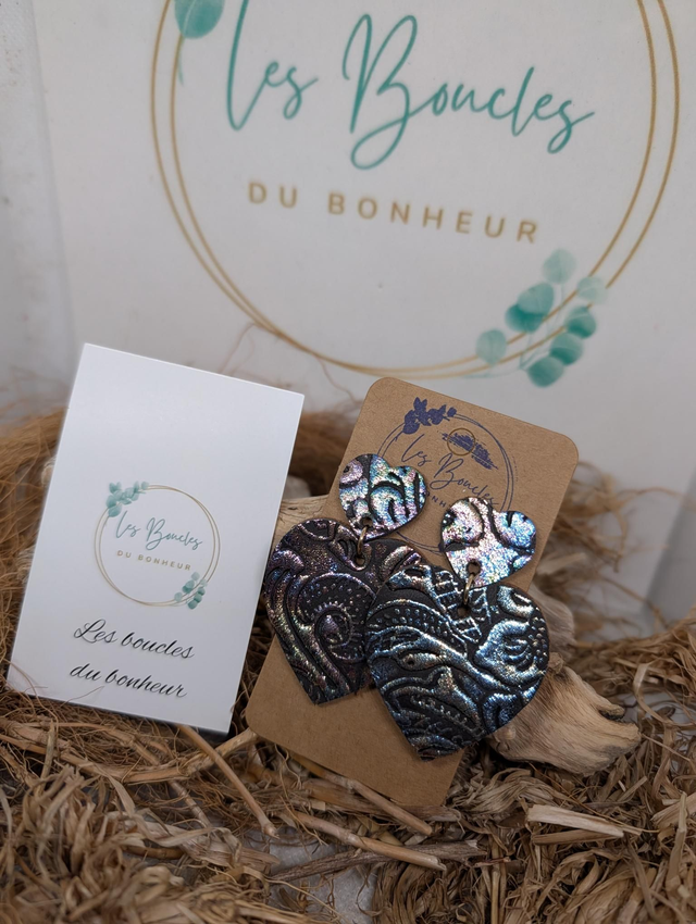 Boucles d'oreilles Louise holographique lo067