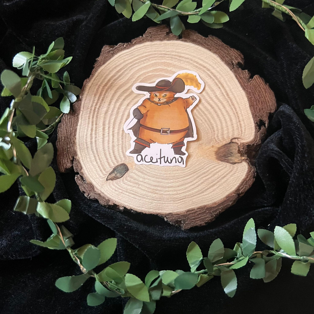 Sticker Gato // Aceituna
