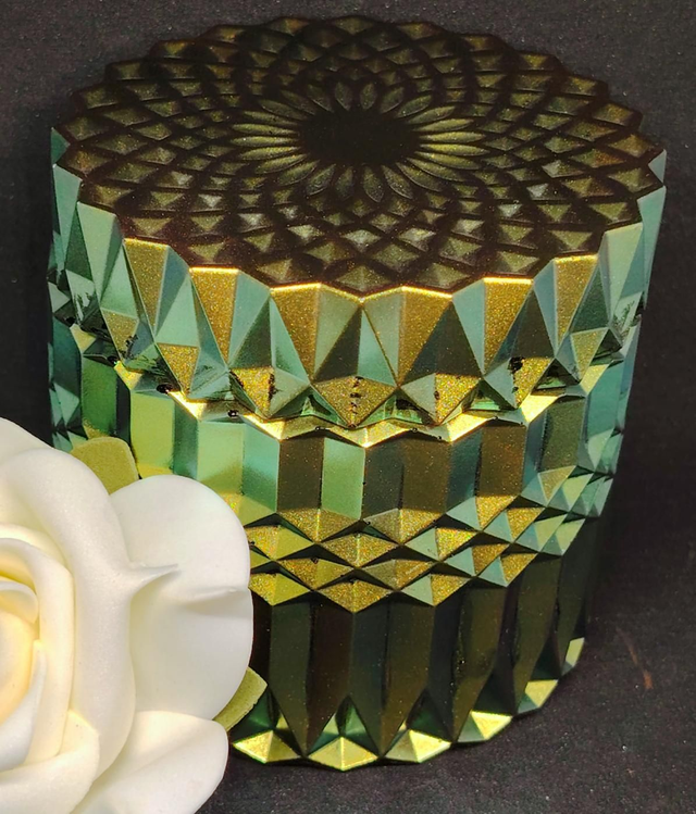 Boîte diamant vert caméléon 