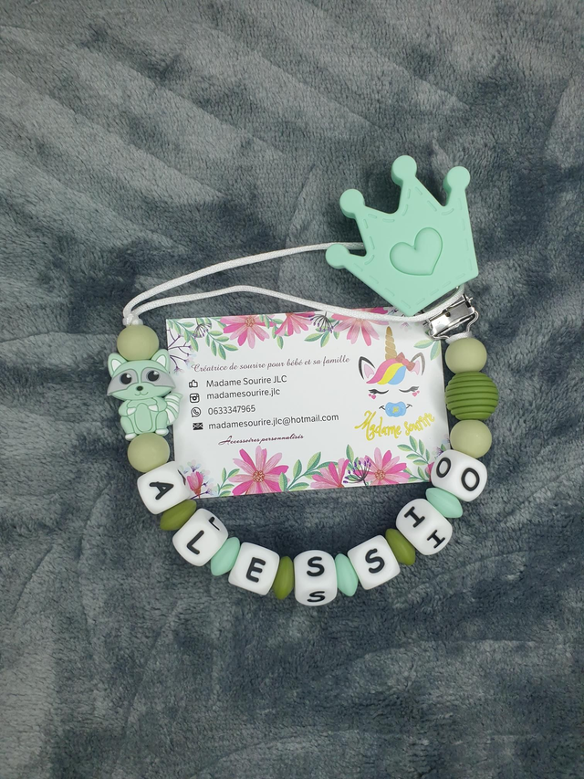 Attache Tétine Raton Laveur 