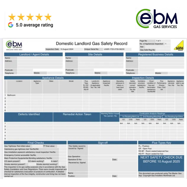C) Landlord / Homeowner gas safety inspection.