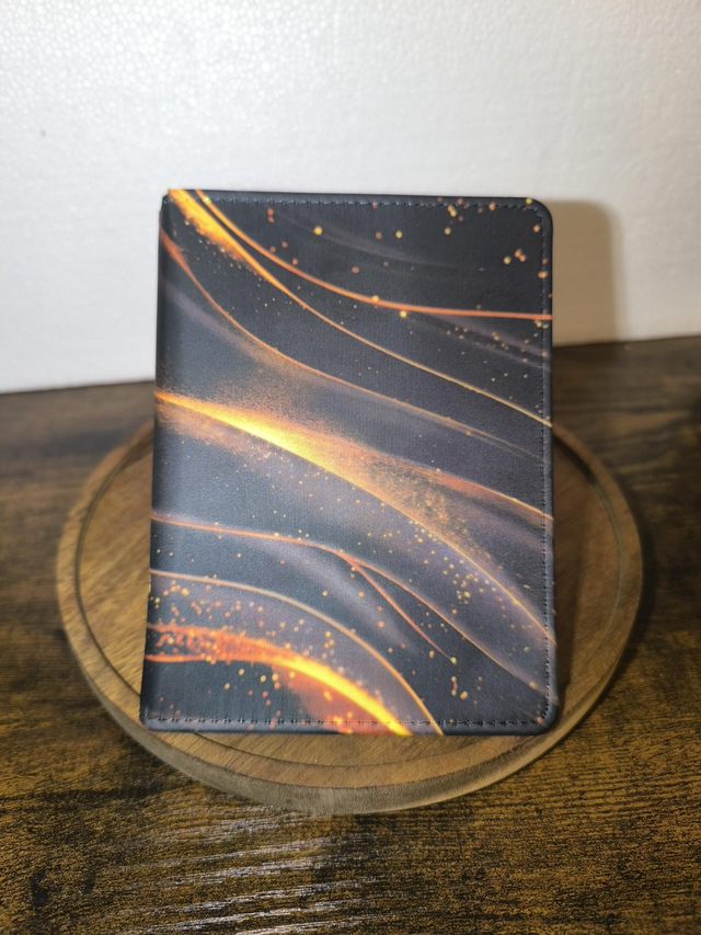 Carnet A5 marbré noir doré 