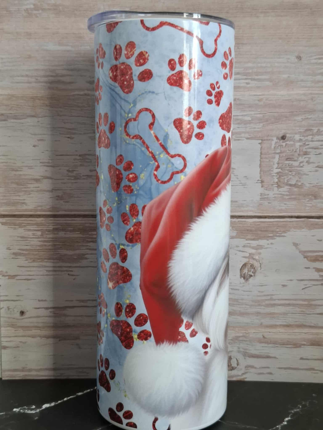 Gourde Canette Noël bichon