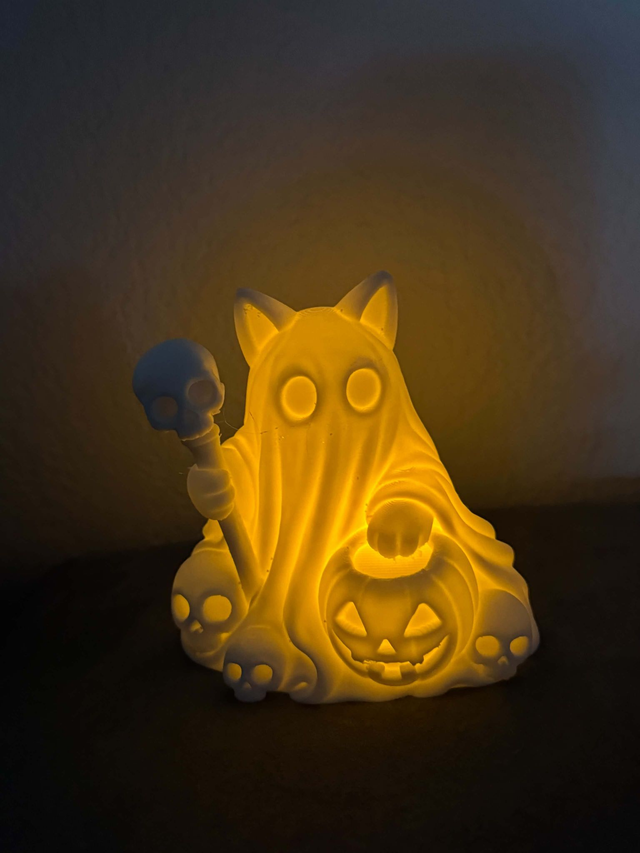 Chat fantôme décoratif LED