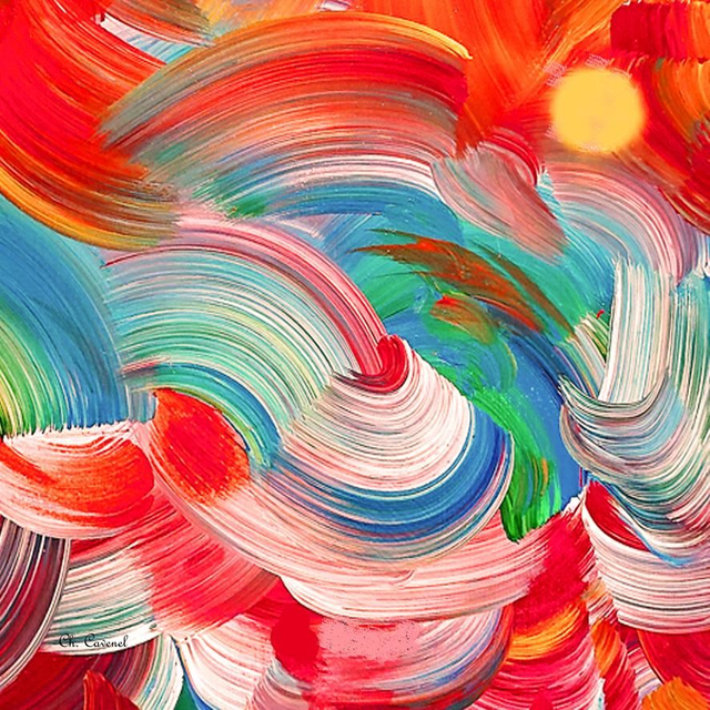 Foulard "Claude en voyage" 90 x 90 cm