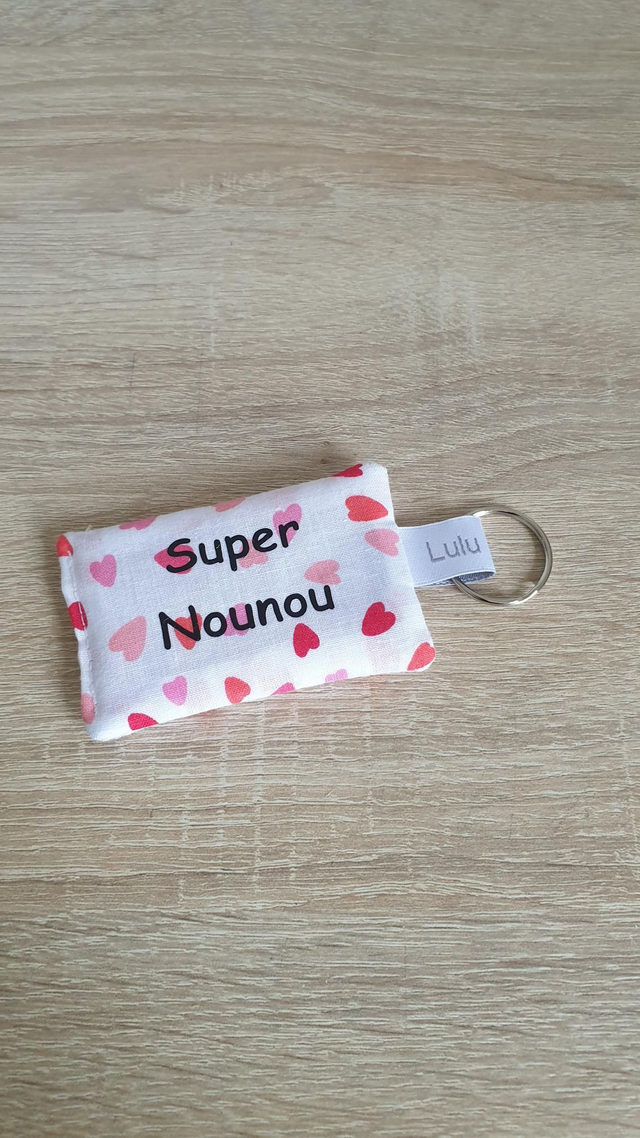 Porte clés Super Nounou (cœurs 💕)