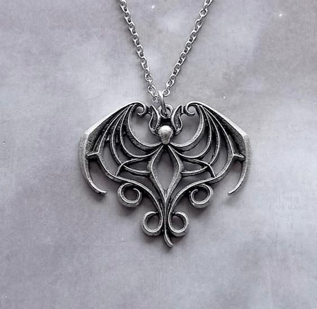 Metalwork Bat Necklace 