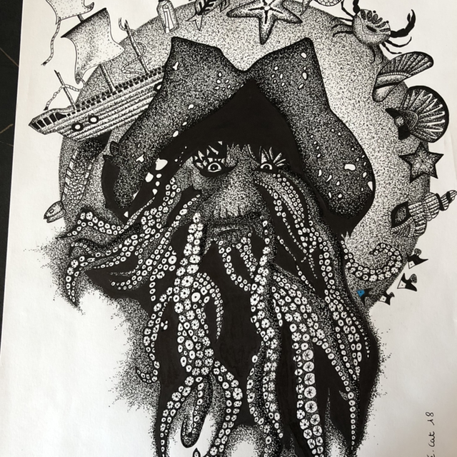 Pirate des Caraïbes  30 x 40 cm - encadrement 