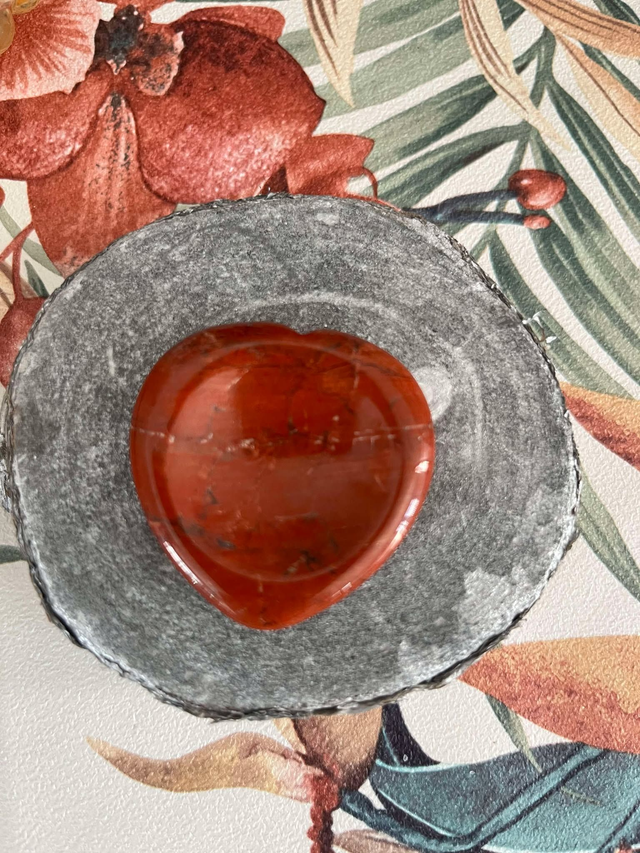 Worry stone Coeur Jaspe Rouge