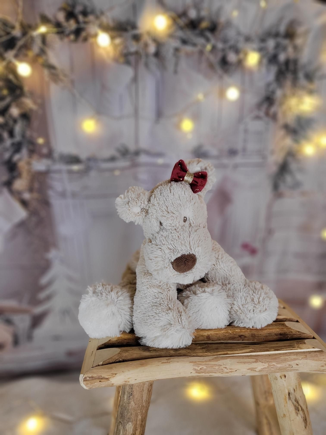 Barrette rouge et dorée 