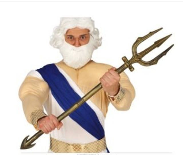 CARNEVALE , TRIDENTE DORATO POSEIDONE , CM 95