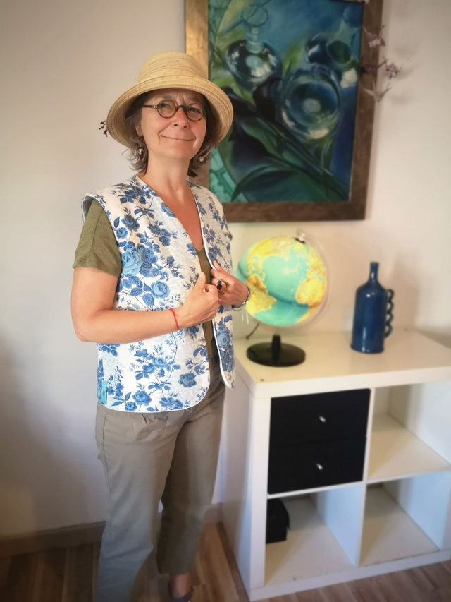 Le gilet de bergère - Tissu Unique = Pièce Unique