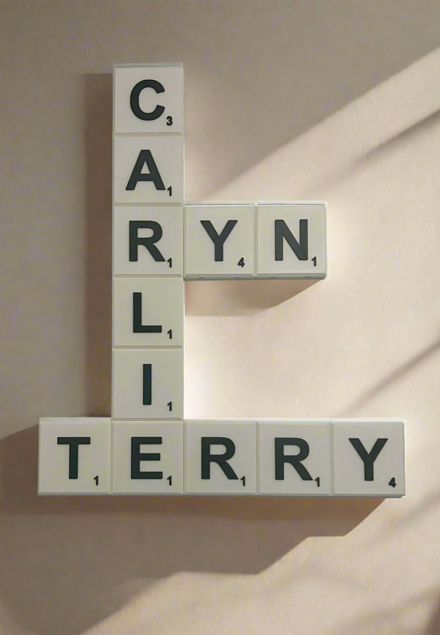 Scrabble style wall art