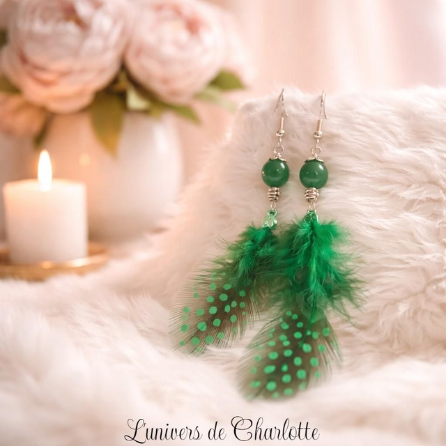 Boucles d'oreilles "Aventurine" BO-007