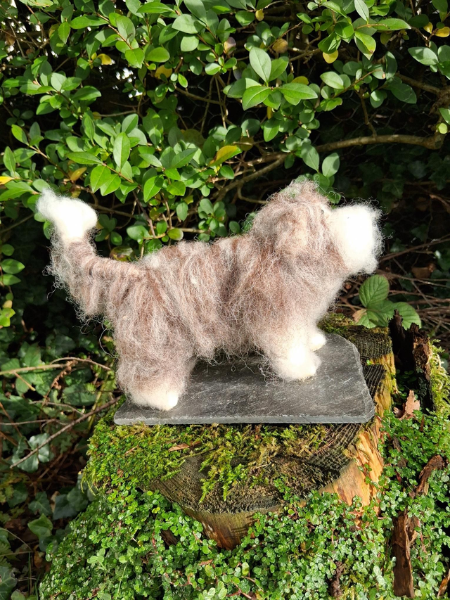 Needle Felt Large Bearded Collie
