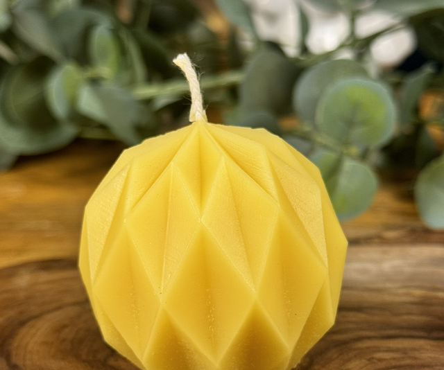 Geodesic Christmas Bauble Candle - Small